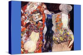 Adorn The Bride with Veil and Wreath-Gustav Klimt-Stretched Canvas