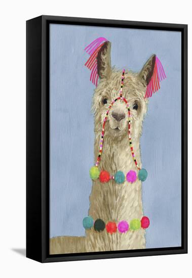 Adorned Llama III-Victoria Borges-Framed Stretched Canvas