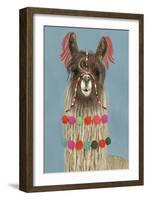 Adorned Llama IV-Victoria Borges-Framed Art Print