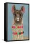 Adorned Llama IV-Victoria Borges-Framed Stretched Canvas