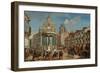 Adornment on the Puerta del Sol: motif representing Charles III entering Madrid-LORENZO QUIROS-Framed Premium Giclee Print