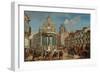 Adornment on the Puerta del Sol: motif representing Charles III entering Madrid-LORENZO QUIROS-Framed Premium Giclee Print