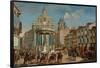 Adornment on the Puerta del Sol: motif representing Charles III entering Madrid-LORENZO QUIROS-Framed Poster