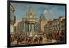 Adornment on the Puerta del Sol: motif representing Charles III entering Madrid-LORENZO QUIROS-Framed Poster