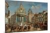 Adornment on the Puerta del Sol: motif representing Charles III entering Madrid-LORENZO QUIROS-Mounted Poster