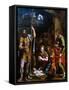 Adotation of the Shepherds with the Saints Longinus and John the Evangelist-Giulio Romano-Framed Stretched Canvas