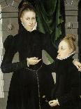 Dama Y Niña, 1567-Adraien Van Cronenburch-Framed Stretched Canvas