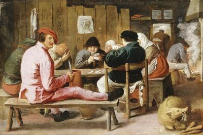 Boors Smoking and Drinking at a Table in a Tavern, C.1625