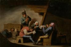 Room in an Inn with Peasants Drinking, Smoking and Playing Backgam, 1678-Adriaen Jansz van Ostade-Giclee Print