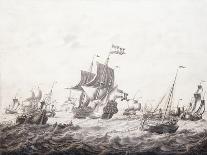 Men-Of-War Breaking Fishermen's Nets-Adriaen or Abraham Salm-Stretched Canvas