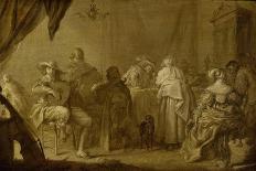 Boudewijn of Heusden and His Wife Sophia Receive Honors from the Envoy of King Edmund-Adriaen Pietersz van de Venne-Art Print