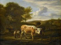 Rider and herdsman with cattle on a dirt road, 1653-Adriaen van de Velde-Giclee Print