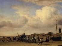 Rider and herdsman with cattle on a dirt road, 1653-Adriaen van de Velde-Giclee Print