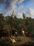 Figures by a tent, 1653-Adriaen van de Velde-Giclee Print