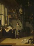 Young Man in a Study-Adriaen van Gaesbeeck-Framed Art Print