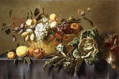 A Basket of Fruit on a Draped Table. About 1635-Adriaen van Utrecht-Giclee Print