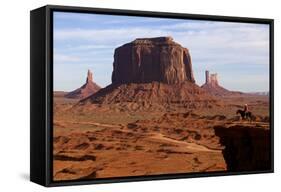 Adrian, Last Cowboy of Monument Valley, Utah, United States of America, North America-Olivier Goujon-Framed Stretched Canvas