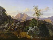 Crossing at Schreckenstein, 1837-Adrian Ludwig Richter-Framed Stretched Canvas
