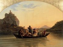 Crossing at Schreckenstein, 1837-Adrian Ludwig Richter-Framed Stretched Canvas