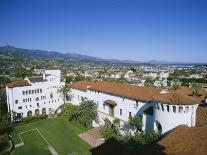 View Over Courthouse Towards the Ocean, Santa Barbara, California, USA-Adrian Neville-Framed Stretched Canvas