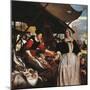 Adriana Van Heusden and Daughter at New Fishmarket in Amsterdam, Circa 1662-Emanuel de Witte-Mounted Giclee Print