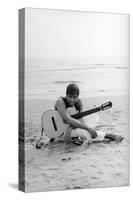 Adriano Celentano on the Sea Shore-Marisa Rastellini-Stretched Canvas
