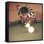 Adriano Celentano Playing Billiards-null-Framed Stretched Canvas