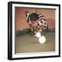 Adriano Celentano Playing Billiards-null-Framed Premium Photographic Print