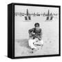 Adriano Celentano with the Guitar at the Beach-Marisa Rastellini-Framed Stretched Canvas