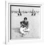 Adriano Celentano with the Guitar at the Beach-Marisa Rastellini-Framed Photographic Print