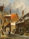 A Street Scene with Numerous Figures-Adrianus Eversen-Giclee Print