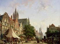 Dutch Street Scene-Adrianus Eversen-Framed Giclee Print