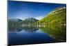 Adriatic reflection and the Great Wall above the city center, Ston, Dalmatian Coast, Croatia-Russ Bishop-Mounted Photographic Print