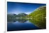 Adriatic reflection and the Great Wall above the city center, Ston, Dalmatian Coast, Croatia-Russ Bishop-Framed Photographic Print