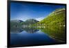 Adriatic reflection and the Great Wall above the city center, Ston, Dalmatian Coast, Croatia-Russ Bishop-Framed Photographic Print