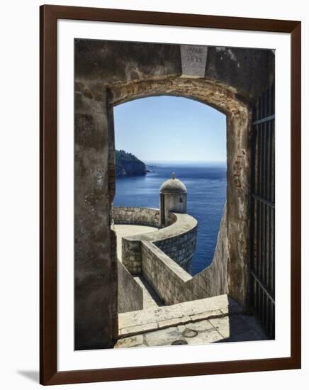 Adriatic Sea Framed By Gate, Dubrovnik, Croatia-Adam Jones-Framed Photographic Print