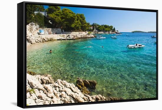 Adriatic Sea, Hvar Island, Dalmatian Coast, Croatia, Europe-Matthew Williams-Ellis-Framed Stretched Canvas