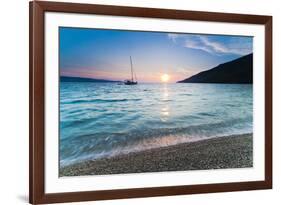 Adriatic Sea Off Zlatni Rat Beach at Sunset, Bol, Brac Island, Dalmatian Coast, Croatia, Europe-Matthew Williams-Ellis-Framed Photographic Print