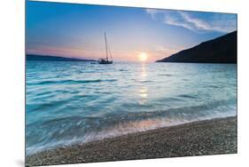 Adriatic Sea Off Zlatni Rat Beach at Sunset, Bol, Brac Island, Dalmatian Coast, Croatia, Europe-Matthew Williams-Ellis-Mounted Photographic Print