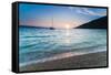 Adriatic Sea Off Zlatni Rat Beach at Sunset, Bol, Brac Island, Dalmatian Coast, Croatia, Europe-Matthew Williams-Ellis-Framed Stretched Canvas