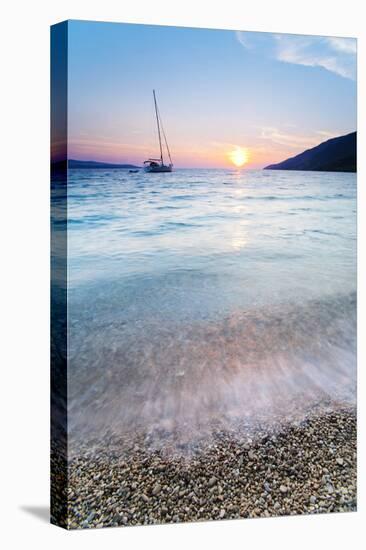 Adriatic Sea Off Zlatni Rat Beach at Sunset, Bol, Brac Island, Dalmatian Coast, Croatia, Europe-Matthew Williams-Ellis-Stretched Canvas