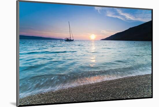 Adriatic Sea Off Zlatni Rat Beach at Sunset, Bol, Brac Island, Dalmatian Coast, Croatia, Europe-Matthew Williams-Ellis-Mounted Photographic Print