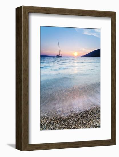 Adriatic Sea Off Zlatni Rat Beach at Sunset, Bol, Brac Island, Dalmatian Coast, Croatia, Europe-Matthew Williams-Ellis-Framed Photographic Print