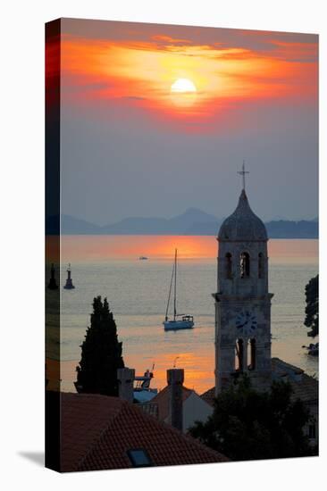 Adriatic Sunset, Cavtat, Dubrovnik Riviera, Dalmatian Coast, Dalmatia, Croatia, Europe-Frank Fell-Stretched Canvas