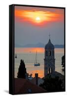 Adriatic Sunset, Cavtat, Dubrovnik Riviera, Dalmatian Coast, Dalmatia, Croatia, Europe-Frank Fell-Framed Stretched Canvas