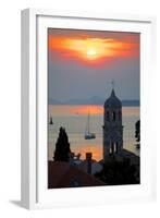 Adriatic Sunset, Cavtat, Dubrovnik Riviera, Dalmatian Coast, Dalmatia, Croatia, Europe-Frank Fell-Framed Photographic Print