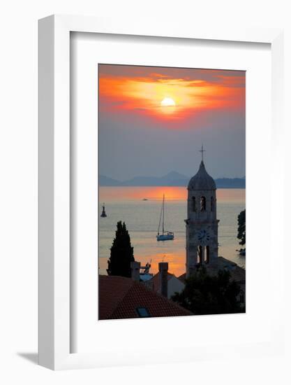 Adriatic Sunset, Cavtat, Dubrovnik Riviera, Dalmatian Coast, Dalmatia, Croatia, Europe-Frank Fell-Framed Photographic Print