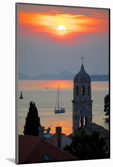 Adriatic Sunset, Cavtat, Dubrovnik Riviera, Dalmatian Coast, Dalmatia, Croatia, Europe-Frank Fell-Mounted Photographic Print