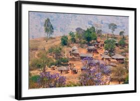 Adrica,Malawi,Lilongwe district. Typical village-ClickAlps-Framed Photographic Print