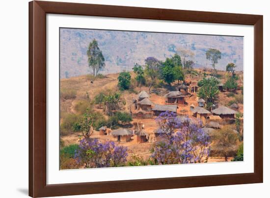 Adrica,Malawi,Lilongwe district. Typical village-ClickAlps-Framed Photographic Print